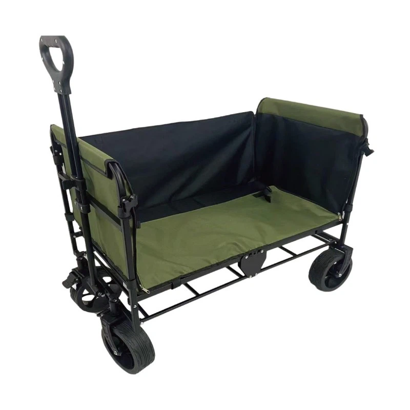 Collapsible Cart Outdoor Utility Folding Wagon With Seat